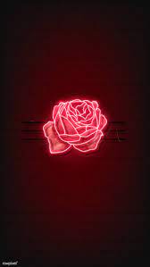 Red Neon Rose Mobile Phone Background Vector Premium Image By Rawpixel Com Marinemynt Red And Black Wallpaper Red Aesthetic Dark Red Wallpaper