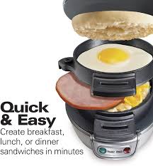 Breakfast wraps, sandwiches and soufflés available until 10:30 am weekdays/11 am weekends. Amazon Com Hamilton Beach Breakfast Sandwich Maker Silver 25475a Electric Sandwich Makers Kitchen Dining