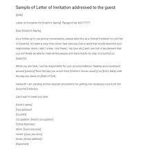 Invitation Letter For Visa Application Leverage Edu