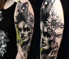 Body art tattoos tattoos shape tattoo tattoo models tattoos for daughters animal tattoos tattoos for guys tattoo fonts cute cat tattoo. Face Cat Flowers Tattoo By Timur Lysenko No 1433