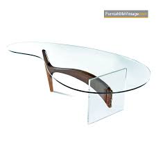 Vladimir kagan was an illustrious american furniture designer whose historic career spanned nearly 65 years. Biomorphic Glass Top Acrylic Lucite Walnut Vladimir Kagan Coffee Table