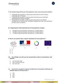 Even if most people associate french language with france, it is actually one of the most widely distributed languages in the world. La Francophonie Quiz Francais Fle Fiches Pedagogiques