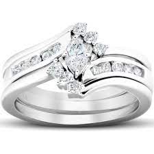 Maybe you would like to learn more about one of these? Pompeii3 1 2 Ct Marquise Diamond Engagement Trio Wedding Ring Set 10k White Gold Target