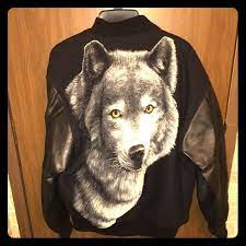 Sale Genuine Leather Wolf Back Jacket Genuine Leather Leather Genuine Leather Jackets