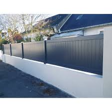 Cloture Aluminium Pontivy Naterial Gris H 80 X L 200 Cm En 2020 Avec Images Cloture Pvc Cloture Aluminium Cloture Maison
