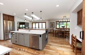 Apart from being a great way to save money while constructing your home it is also an easy way to make the space look modern. 3 After Removed Wall Kitchen Dining Room Remodel Highcraft