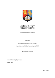 The national anti doping agency of germany, a civil law foundation by form, is the key body for clean sports. Pdf Case Study Strategy And Organisation War On Drugs Proposal For A New Anti Drug National Agency Abel Canchari Academia Edu