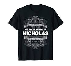 Amazon.com: Nicholas First Name T-Shirt : Clothing, Shoes & Jewelry
