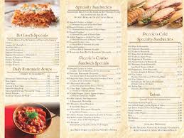 Menus Piccolo S Gastronomia Italiana