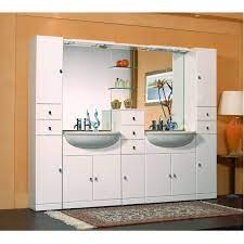 Mobile bagno sospeso sun da 80 cm con lavabo e specchio filolucido rinnova il tuo ambiente bagno con il mobile sun da 80 cm con lavabo integrato. Arredo Bagno Cleo Mobile Bagno Semincasso Con Doppio Lavabo Bh
