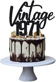 Ideas for a happy 40th birthday party from drinks to food to party decorations and more. Buy Vintage 1971 Cake Topper For 50th Men And Women Birthday Party Funny 50 And Fabulous Decoration Handmade Black Online In Indonesia B08vdfhy6t
