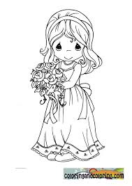 The coloring sheets feature pictures of the precious moments collectible ceramic figurines marketed by the american catalog order company precious. Wedding Flower Girl Wedding Girl Coloring Pages Novocom Top