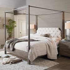 Midtown Maple Queen Poster Bed W Canopy Bedroom Collections Furniture Furniture Upholstered Beds