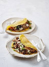 Serve on warm tortillas with desired taco toppings. Chickpea Crepes With Mushroom Ragu And Goats Curd Mushroom Ragu Stuffed Mushrooms Fish Tacos