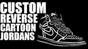 + china making fake customs! Custom Reverse Cartoon Jordan 1 Youtube