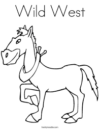 They feature lots of horses and cowboys moseying along together. Wild West Coloring Page Twisty Noodle