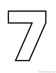 Printable Bubble Number 7 Outline Printable Numbers Free Printable Numbers Bubble Numbers