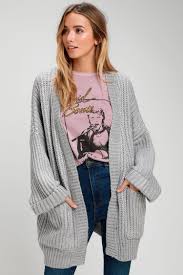 Satisfyingly quick if you're an advanced knitter, or perfect for knitting newbies, our chunky knit cardigan patterns are a dream to. Cute Grey Cardigan Oversized Cardigan Knit Cardigan Lulus