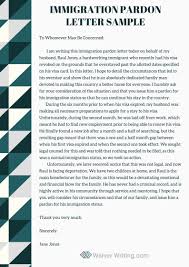 Examples Of Pardon Letters For Immigration New Winning Immigration Pardon Letter In 2020 Letter Example Letter Sample Lettering
