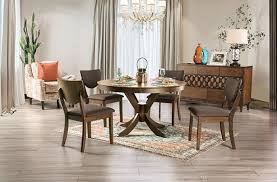 Foa3787rt 5 Pc Canora Grey Mel Marina Walnut Finish Wood 54 Round Dining Table Set In 2020 Round Dining Table Sets Round Dining Dining Table Setting