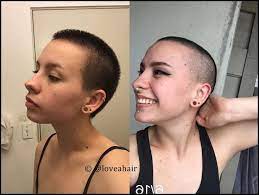 Buzzcut 2 Super Short Hair Buzzed Hair Women Before And After Haircut