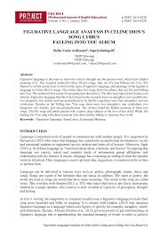 A critique paper is an academic writing genre that summarizes and gives a critical evaluation of a concept or work. Pdf Figurative Language Analysis In Celine Dion S Song Lyrics Falling Into You Album