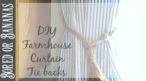 I called my momma when i had the supplies, and told her what my plan was. Diy Farmhouse Decor Tassel Curtain Tie Backs Youtube
