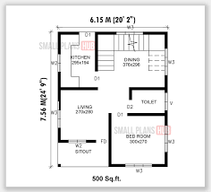 Tiny house plans are one of the most popular housing forms today. Single Bedroom House Plans With Staircase Under 500 Sq Ft For 120 Sq Yard Plots Small Plans Hub