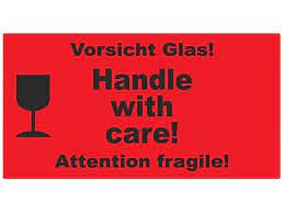 Alkoholische getränke enthalten oft zusätzlich zucker. Warnetiketten Rot 145x76mm Vorsicht Glas Handle With Care Attention Fragile