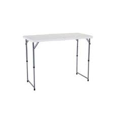 Amazon Com Lifetime 4 Foot Adjustable 4428 Height Folding Utility Table Patio Lawn Garden Folding Table Laundry Folding Tables White Granite