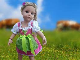 How to crochet 18 inches doll dress. Dirndl Resi Crochet Pattern For Doll Clothes Size 12 Inch 14 Inch 16 Inch 18 Inch Oktoberfest