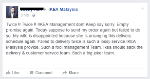 Tap here to call ikea. Ikea Cheras Bad Delivery Scam Do Not Use Them