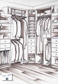 dessin dressing salle de bain et cuisine dessin urbain dessin