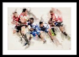 Rugby Action Watercolour Art Print In 2021 Watercolor Art Prints Rugby Art Watercolor Art