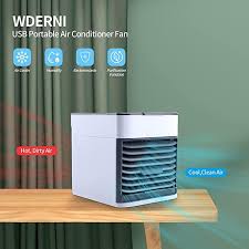 If you haven't got a ceiling fan to help recirculate air in your room, consider purchasing a fan to draw out hot air and draw in cool air. Small Portable Indoor Room Air Conditioner Mini Air Cooler Comfeee