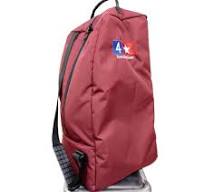 Custom Riding Boot Bag with Side Storage - burgundy-equine-luggage