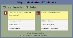 Ready to put all your random facts and bits of knowledge to use? Cheerleading Trivia