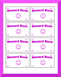Printable Behavior Bucks Reward Bucks