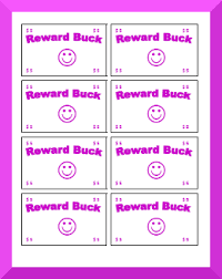 printable behavior bucks reward bucks