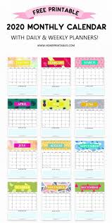 Free Calendar 2020 Printable With Weekly Planner So Pretty And Useful Calendar Printables Planner Printables Free Printable Calendar Template