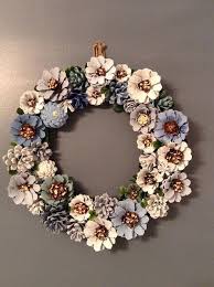 Pinecone Flower Wreath Pine Cone Decorations Cones Crafts Pine Cone Crafts