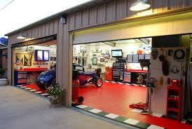 Garage Ideas Man Cave Workshop Organization Organize Home House Indoor Storage Woodwork Design To Garage Interior Dream Garage Residential Flooring
