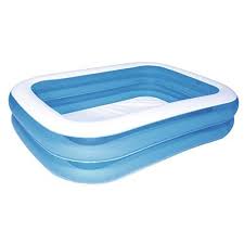 bestway piscine gonflable deluxe bleue rectangulaire 211 x 132 x 46 cm pvc pool schwimmbecken pool