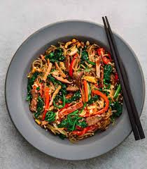 Gochu japchae (고추잡채) stir fried pork, vegetable with green peppers. Sweet Potato Noodles Korean Japchae Posh Journal