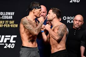 The ufc lost a show in january when they had a featuring 11 professional mma bouts, ufc 240 took place at the rogers place in edmonton, alberta, canada on july 27, 2019. Ufc 240 Results Holloway Vs Edgar Live Stream Updates Highlights Fight Videos Mmamania Com