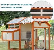 Wooden Chicken Coop with Waterproof PVC Roof, Outdoor Hens House with  Removable Bottom, Multi-Storey Coop for Easy Cleaning, Large Space Coop  Suitable ...