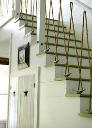 Stairs With Boat Hooks And Rope For A Beach Home For The Home Home Home Decor Y Beach House Decor