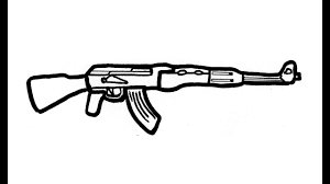 Come Disegnare Un Ak 47 Pistola Fucile Youtube