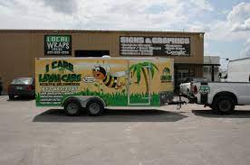 I Care Lawn Care Trailer Wrap Lawn Care Companies Lawn Care Business Lawn Care