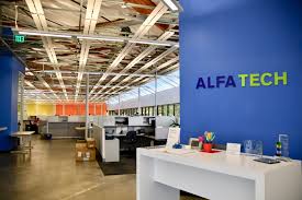 Welcome To Alfatech San Jose Office Innovative Design Color Lines Open Ceilings Duct Design Color Op Innovation Design Design Color Design